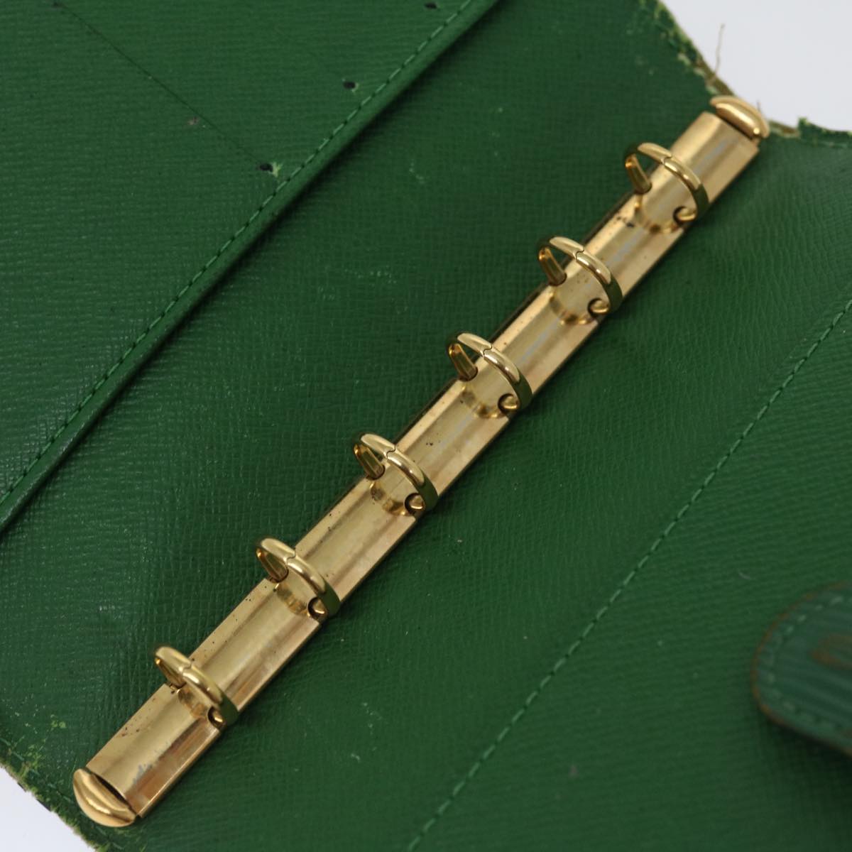 LOUIS VUITTON Epi Agenda PM Day Planner Cover Green R20054 LV Auth 70466
