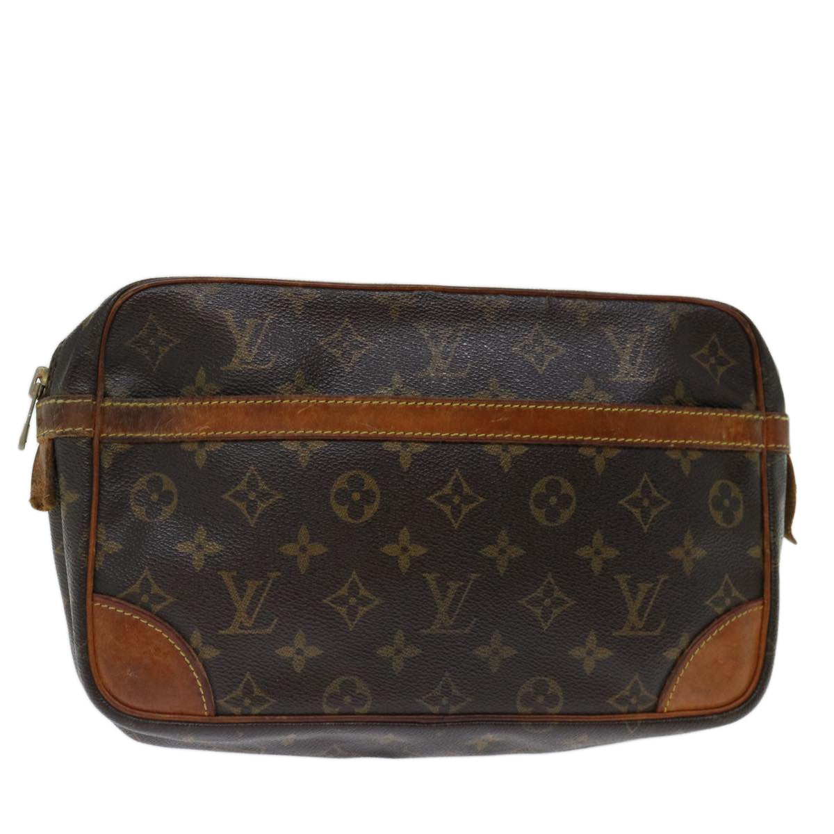 LOUIS VUITTON Monogram Compiegne 28 Clutch Bag M51845 LV Auth 70477
