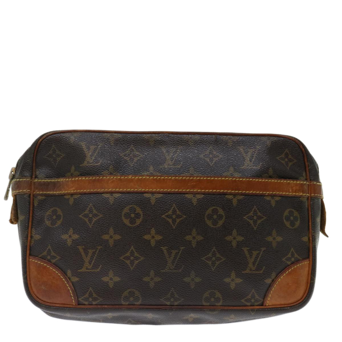 LOUIS VUITTON Monogram Compiegne 28 Clutch Bag M51845 LV Auth 70477