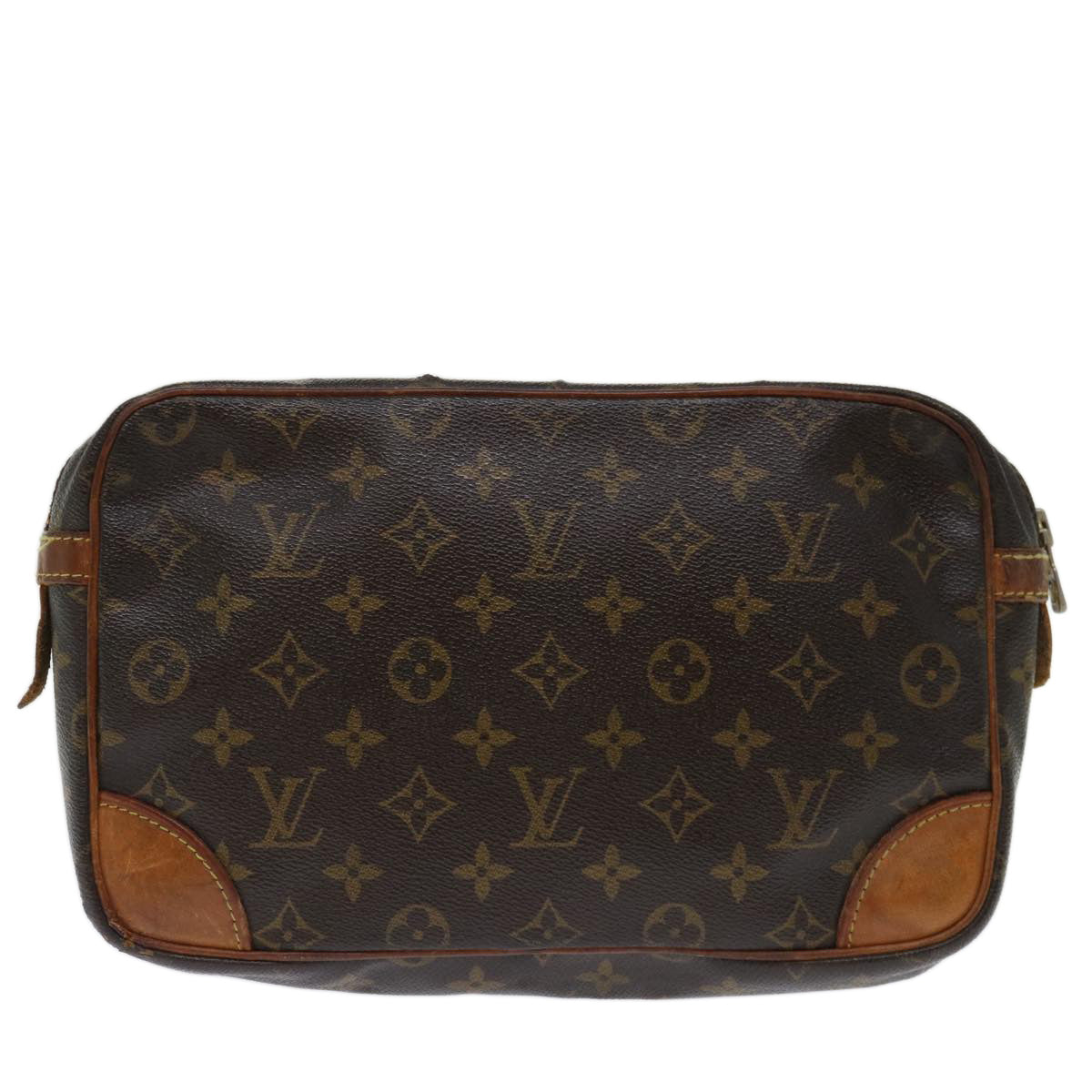 LOUIS VUITTON Monogram Compiegne 28 Clutch Bag M51845 LV Auth 70477