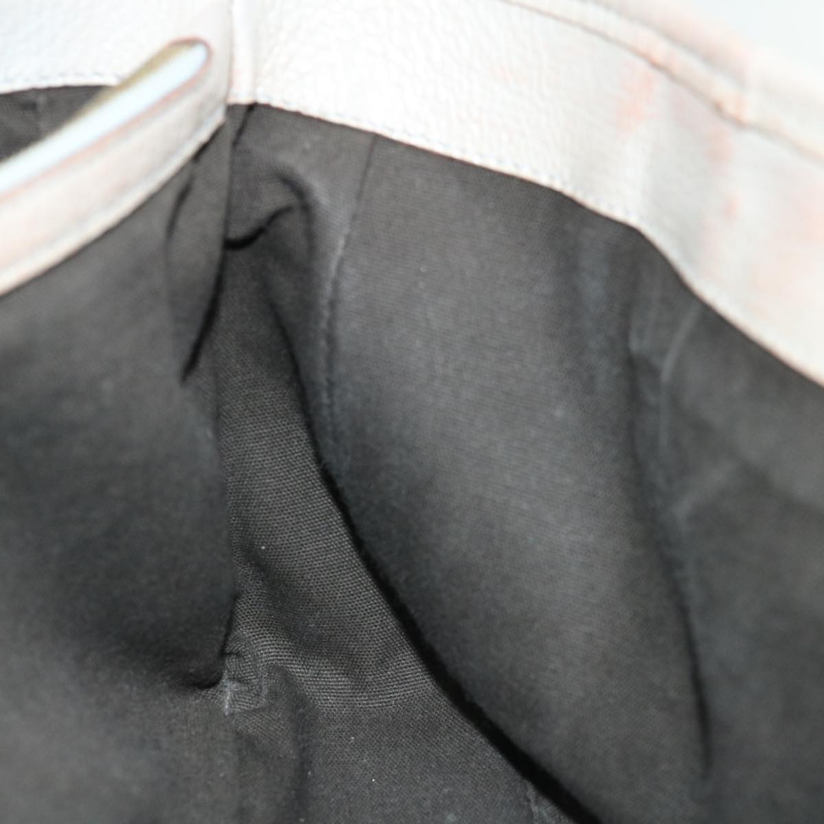 CELINE Hand Bag Leather Gray Auth 70597