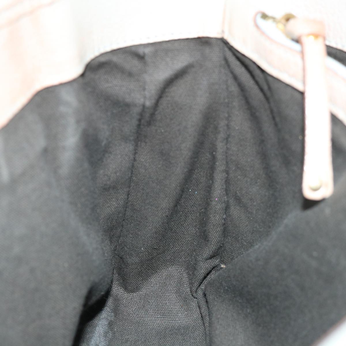 CELINE Hand Bag Leather Gray Auth 70597