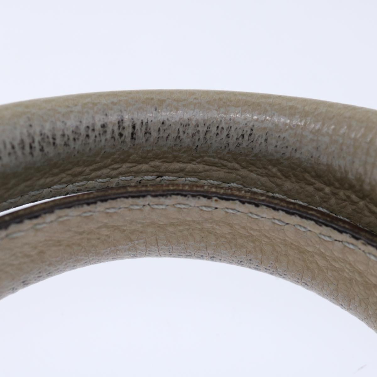 CELINE Hand Bag Leather Gray Auth 70597