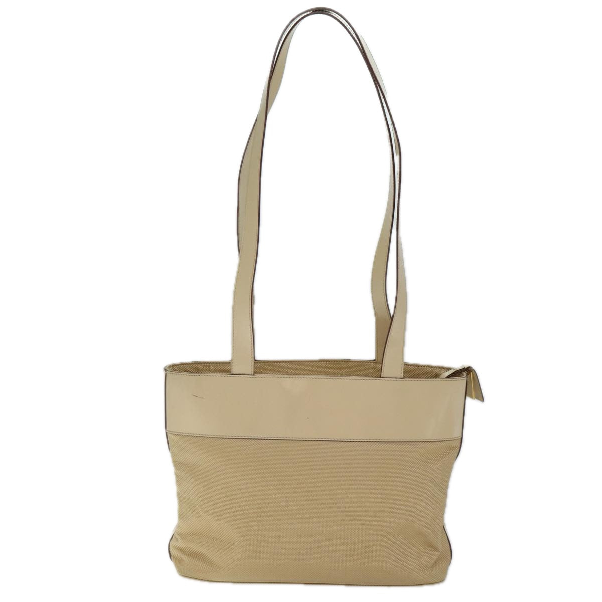 CELINE Shoulder Bag Canvas Beige Auth 70633