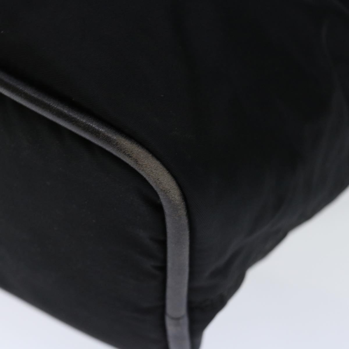 CELINE Hand Bag Nylon Black Auth 70673