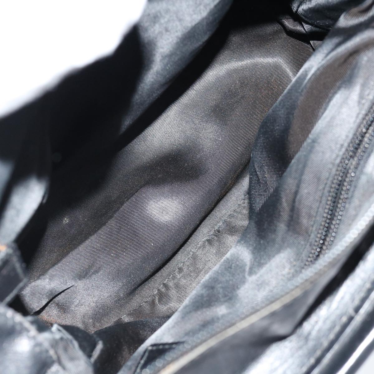 CELINE Hand Bag Nylon Black Auth 70673