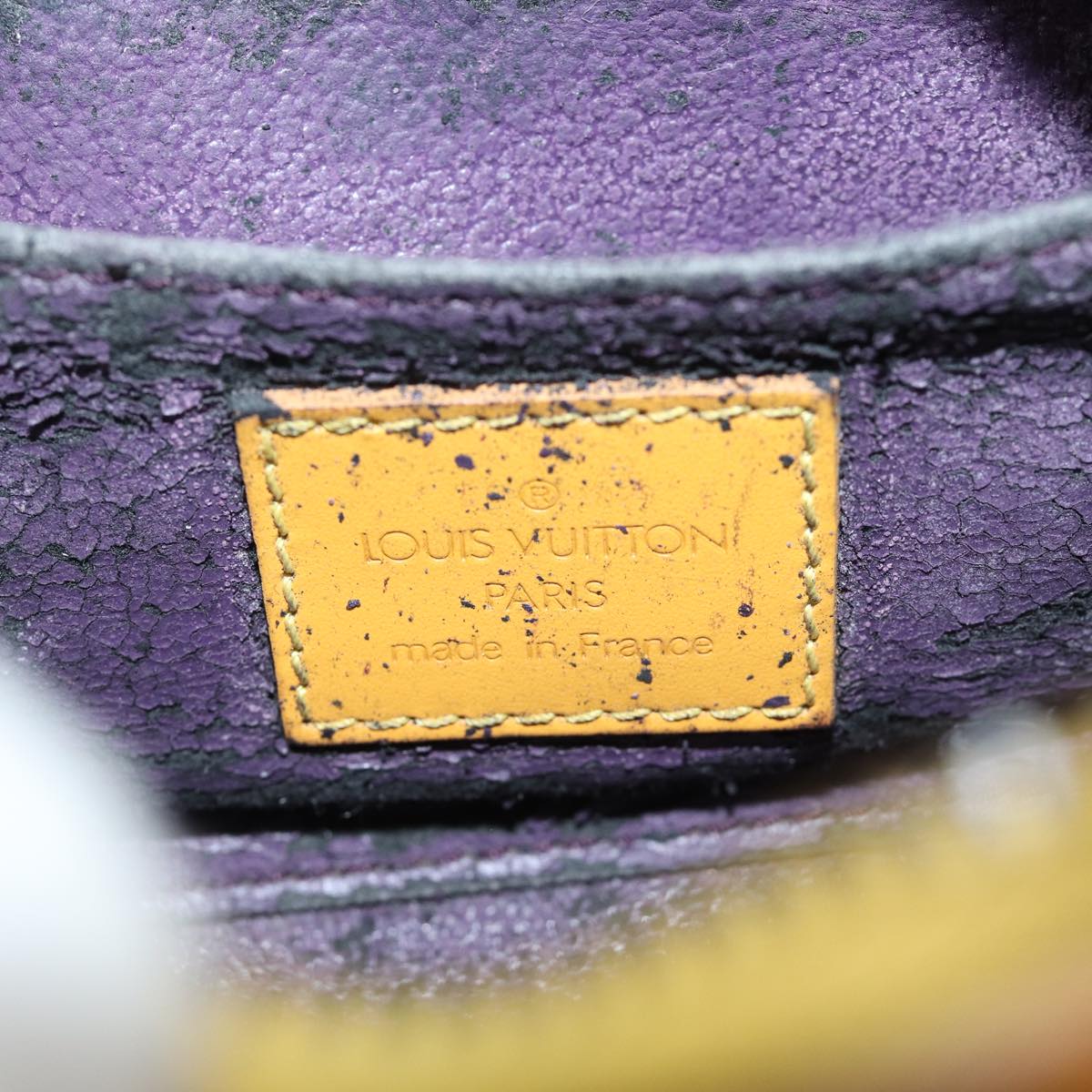 LOUIS VUITTON Epi Dauphine PM Pouch Yellow M48449 LV Auth 70694