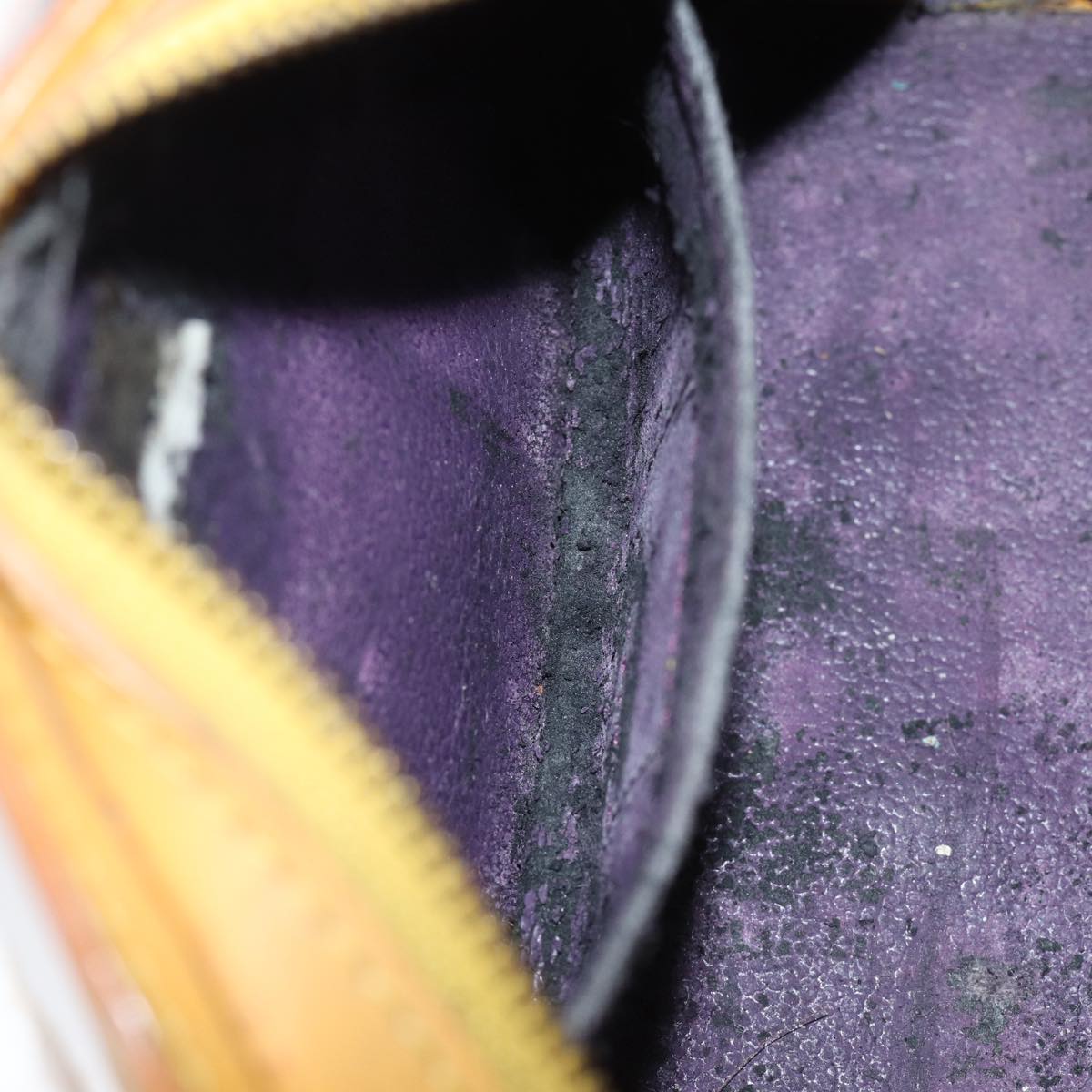 LOUIS VUITTON Epi Dauphine PM Pouch Yellow M48449 LV Auth 70694