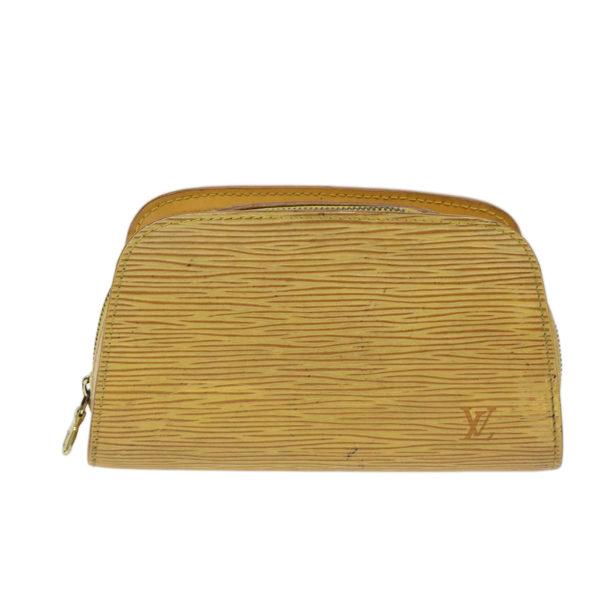 LOUIS VUITTON Epi Dauphine PM Pouch Yellow M48449 LV Auth 70694