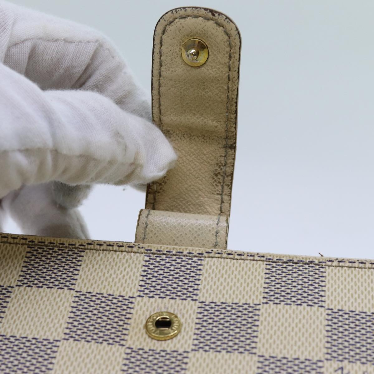 LOUIS VUITTON Damier Azur Agenda MM Day Planner Cover R20707 LV Auth 70715