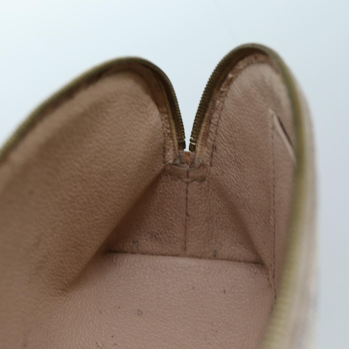 LOUIS VUITTON Damier Azur Pochette Cosmetic PM Pouch N60024 LV Auth 70722