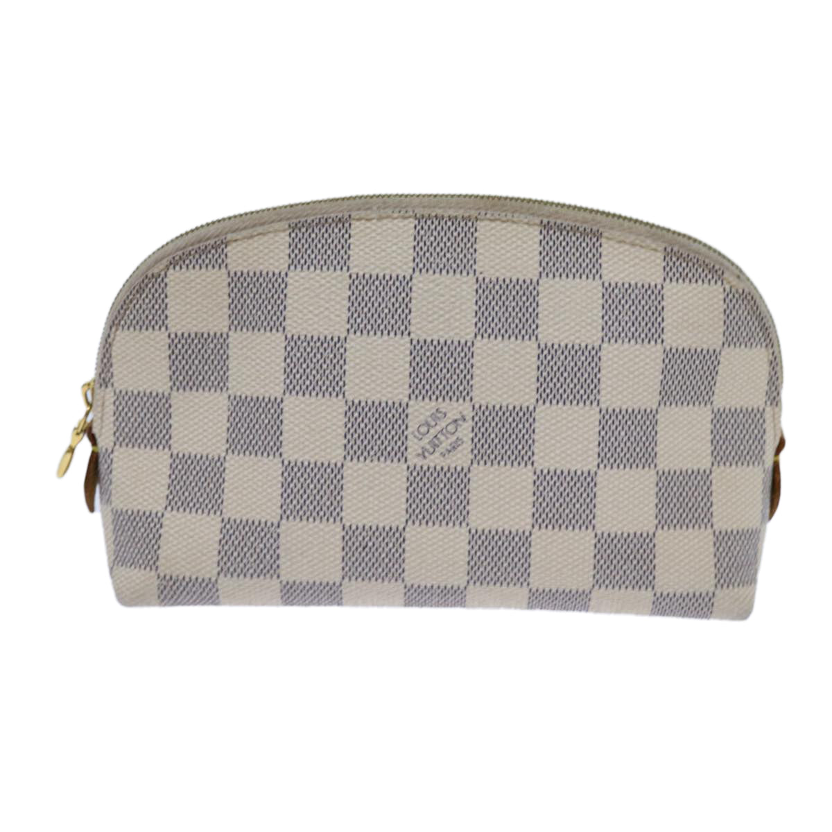 LOUIS VUITTON Damier Azur Pochette Cosmetic PM Pouch N60024 LV Auth 70722