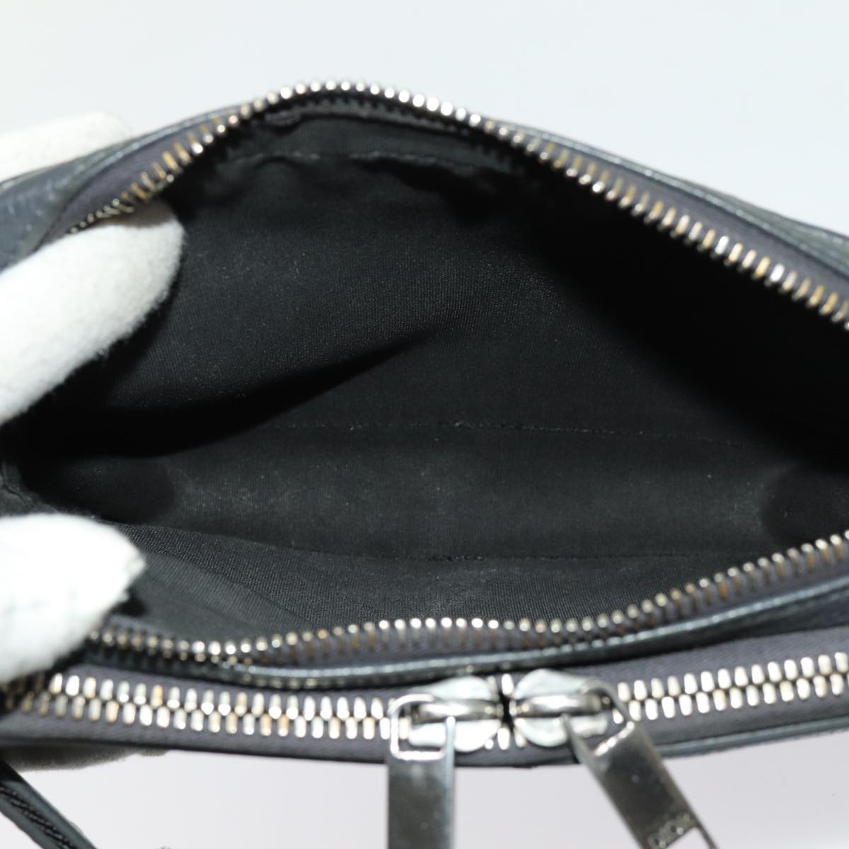Christian Dior Shoulder Bag Leather Gray Auth 70772M