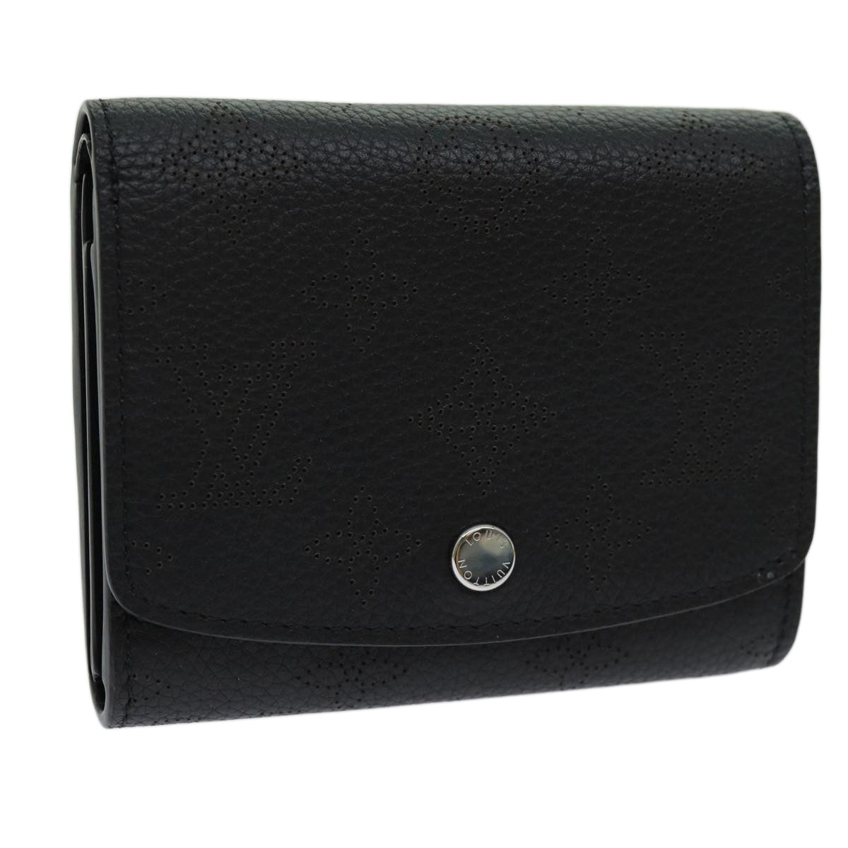LOUIS VUITTON Mahina Portefeuille Iris Compact Wallet Noir M62540 LV Auth 70838M