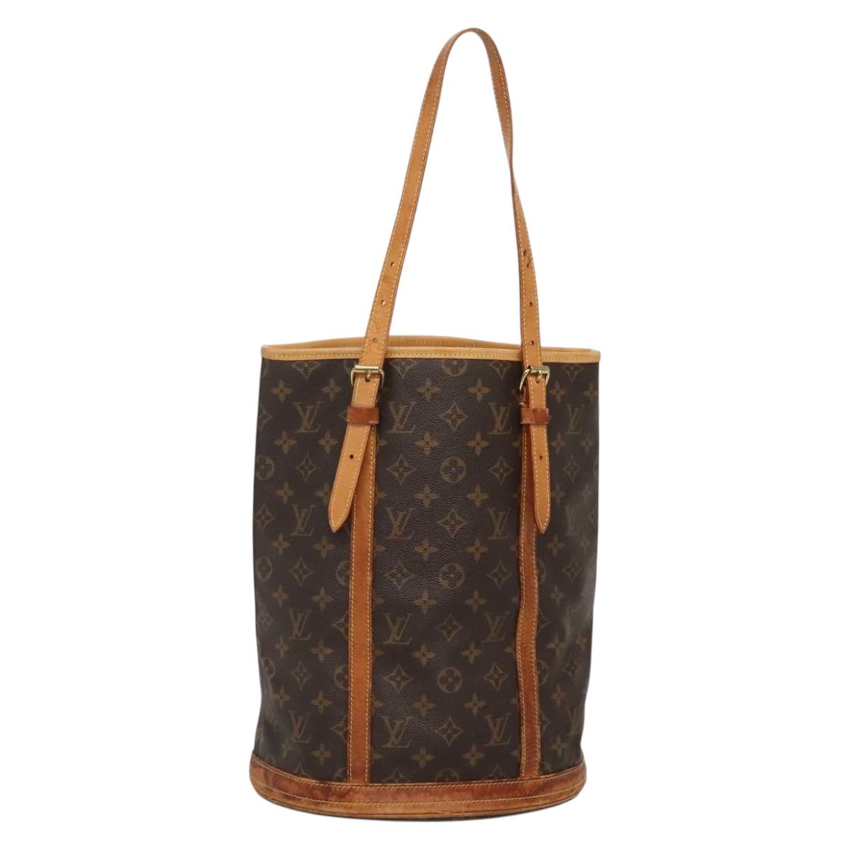 LOUIS VUITTON Monogram Bucket GM Shoulder Bag M42236 LV Auth 71488