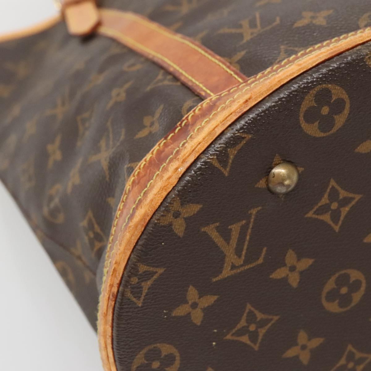 LOUIS VUITTON Monogram Bucket GM Shoulder Bag M42236 LV Auth 71488