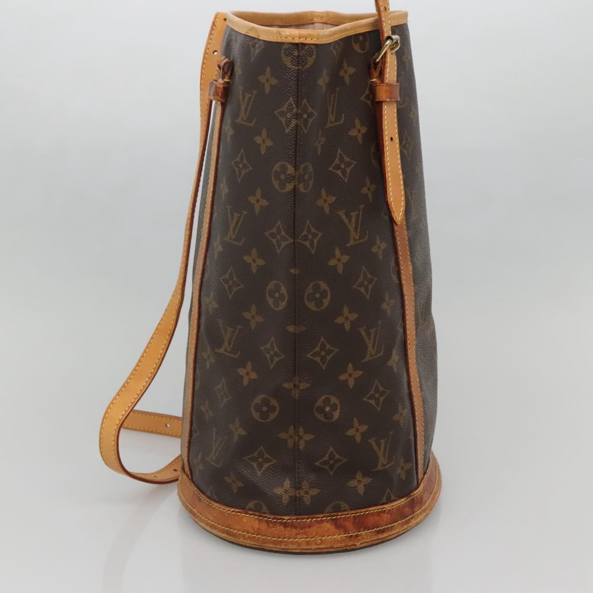 LOUIS VUITTON Monogram Bucket GM Shoulder Bag M42236 LV Auth 71488