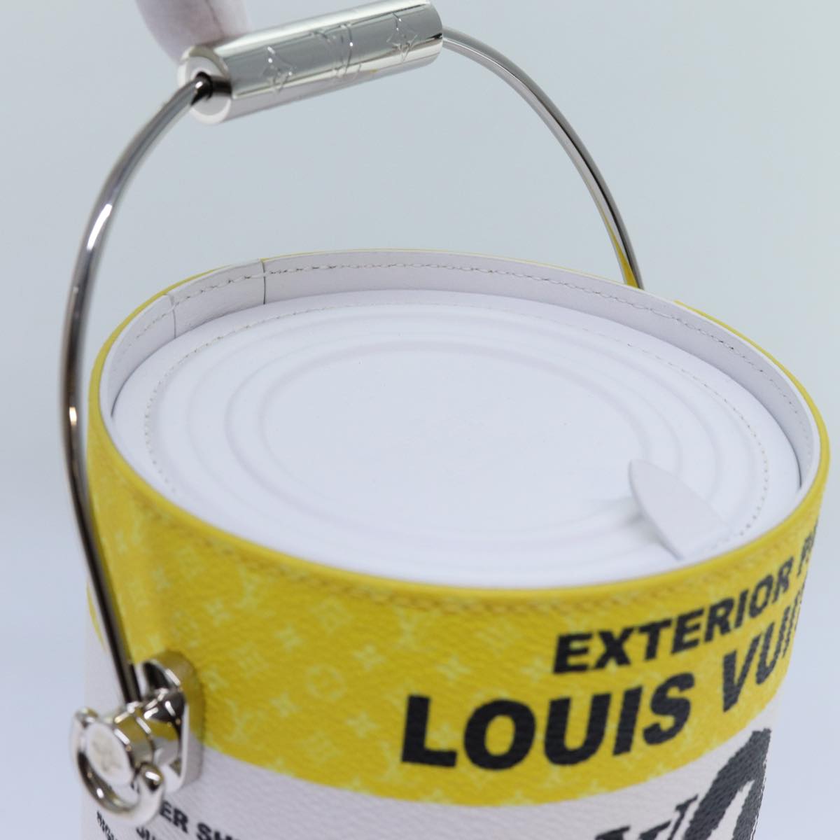 LOUIS VUITTON Monogram Painted Can Hand Bag PVC 2way Yellow M81593 Auth 71492SM