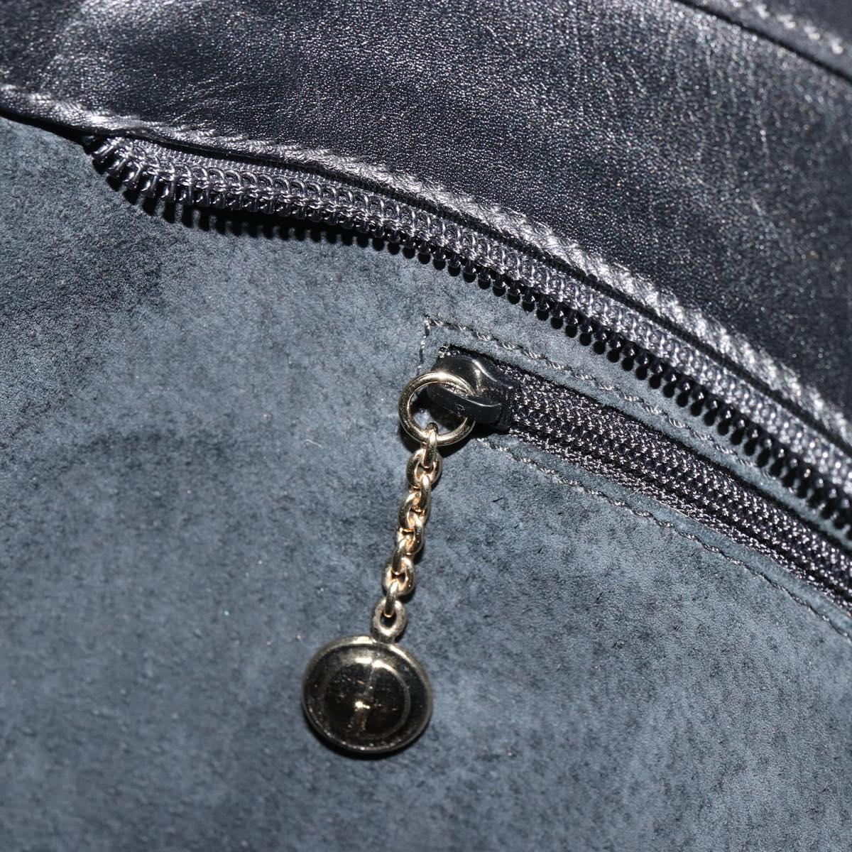 GUCCI Hand Bag Leather Black Auth 71508