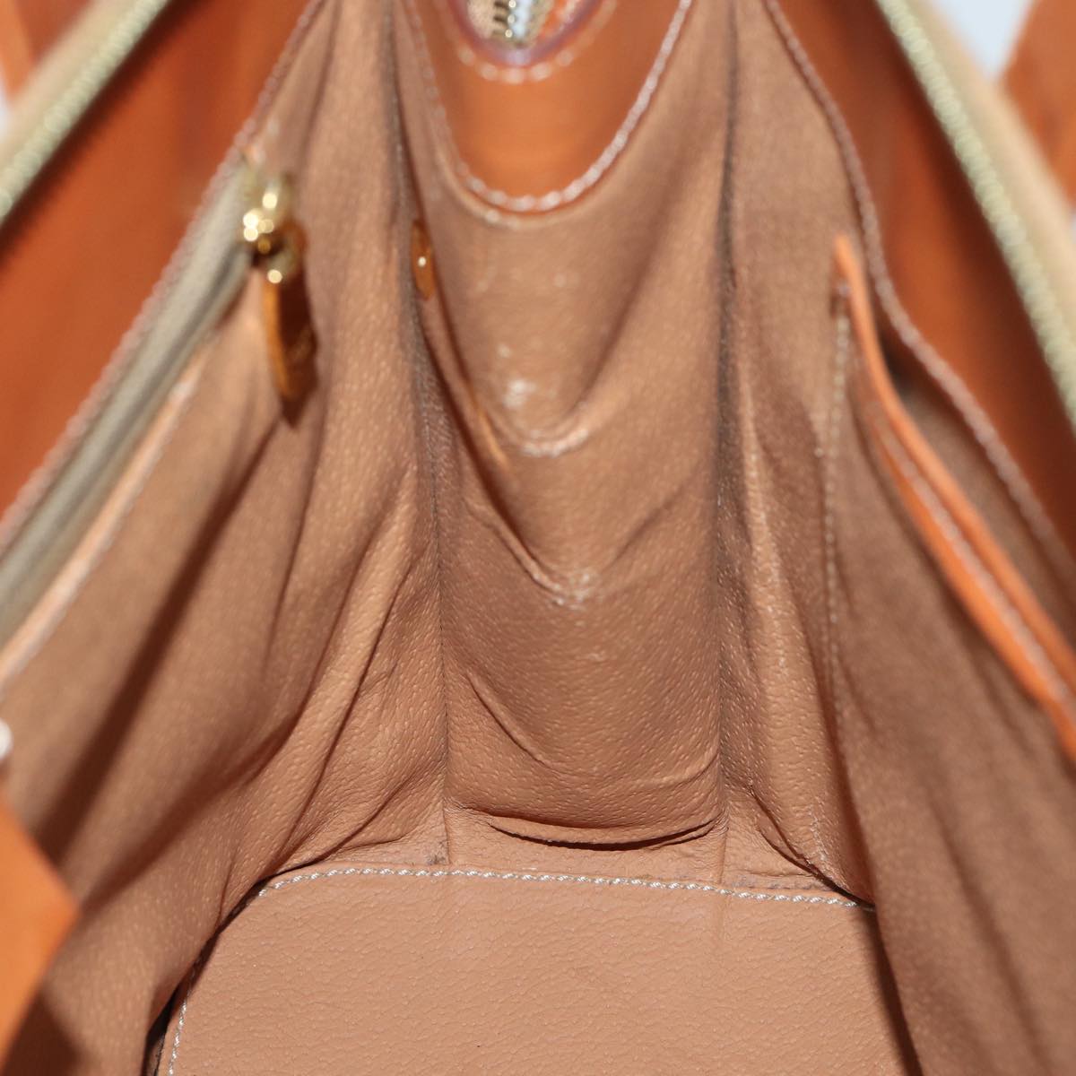 CELINE Macadam Canvas Hand Bag PVC Brown Auth 71532