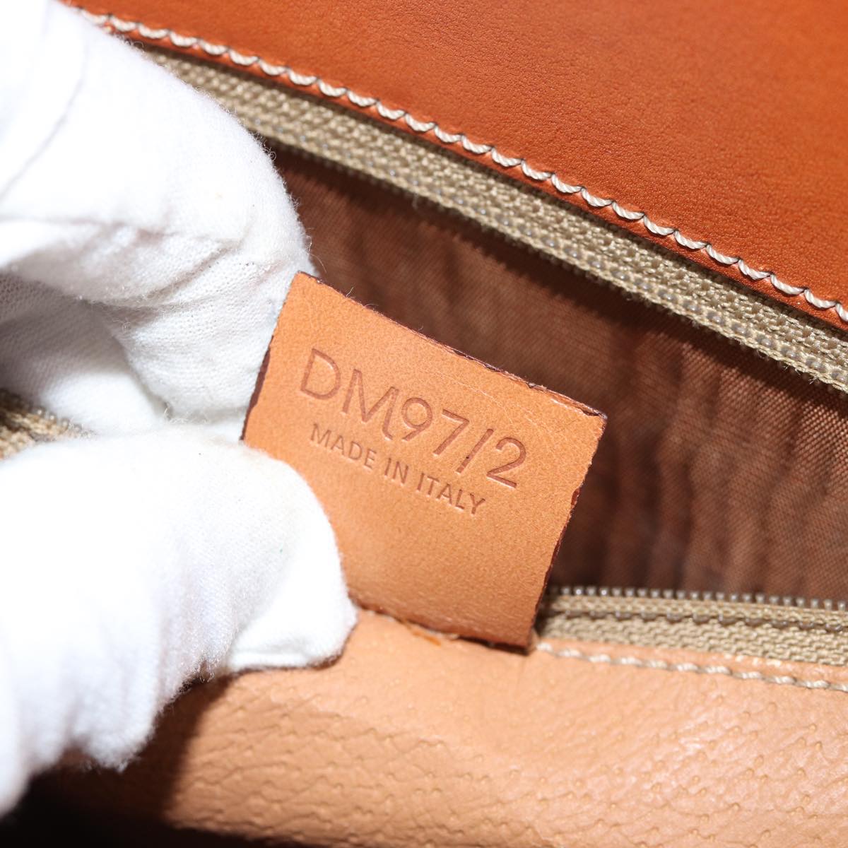 CELINE Macadam Canvas Hand Bag PVC Brown Auth 71532