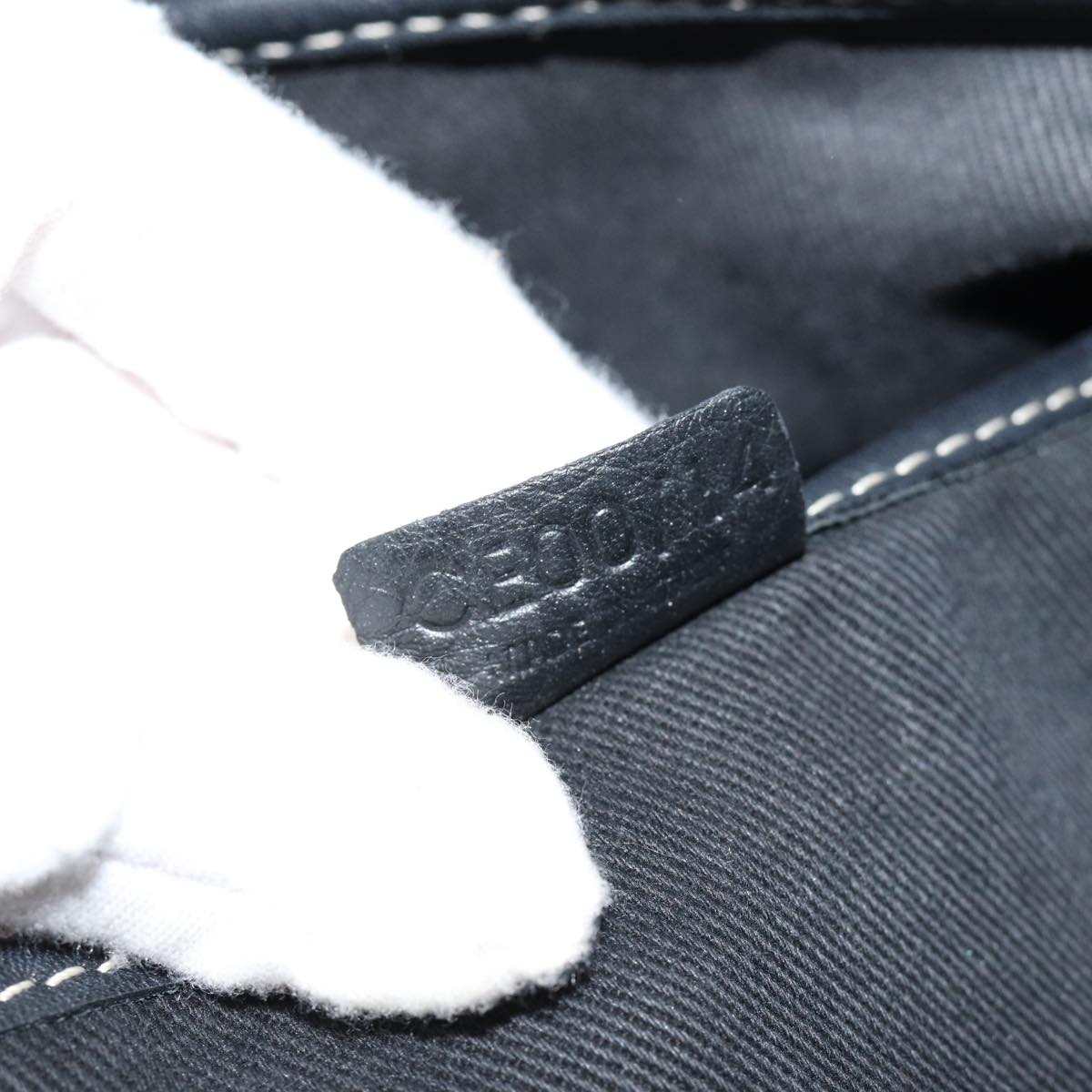 CELINE Macadam Canvas Hand Bag Gray Auth 71545