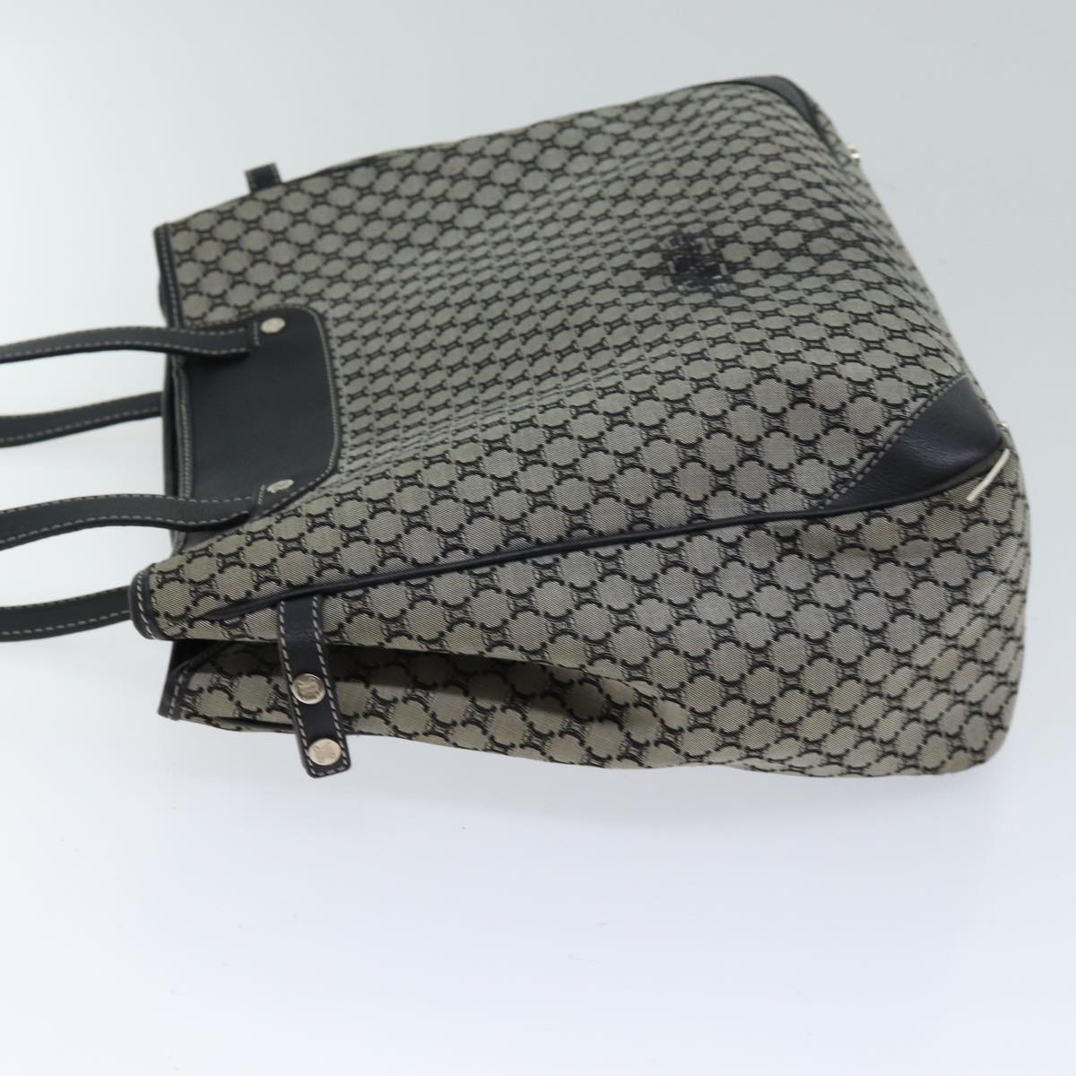 CELINE Macadam Canvas Hand Bag Gray Auth 71545