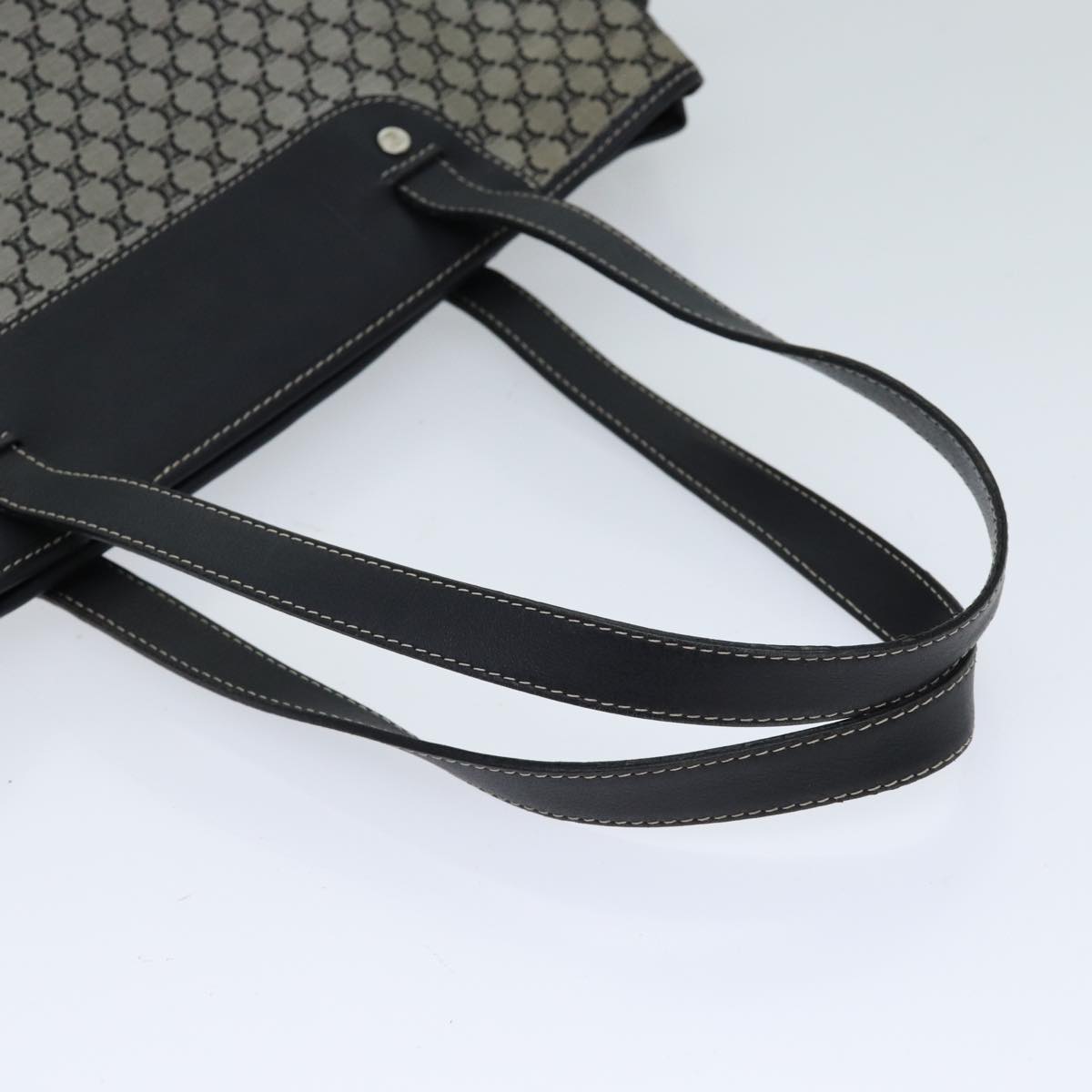 CELINE Macadam Canvas Hand Bag Gray Auth 71545