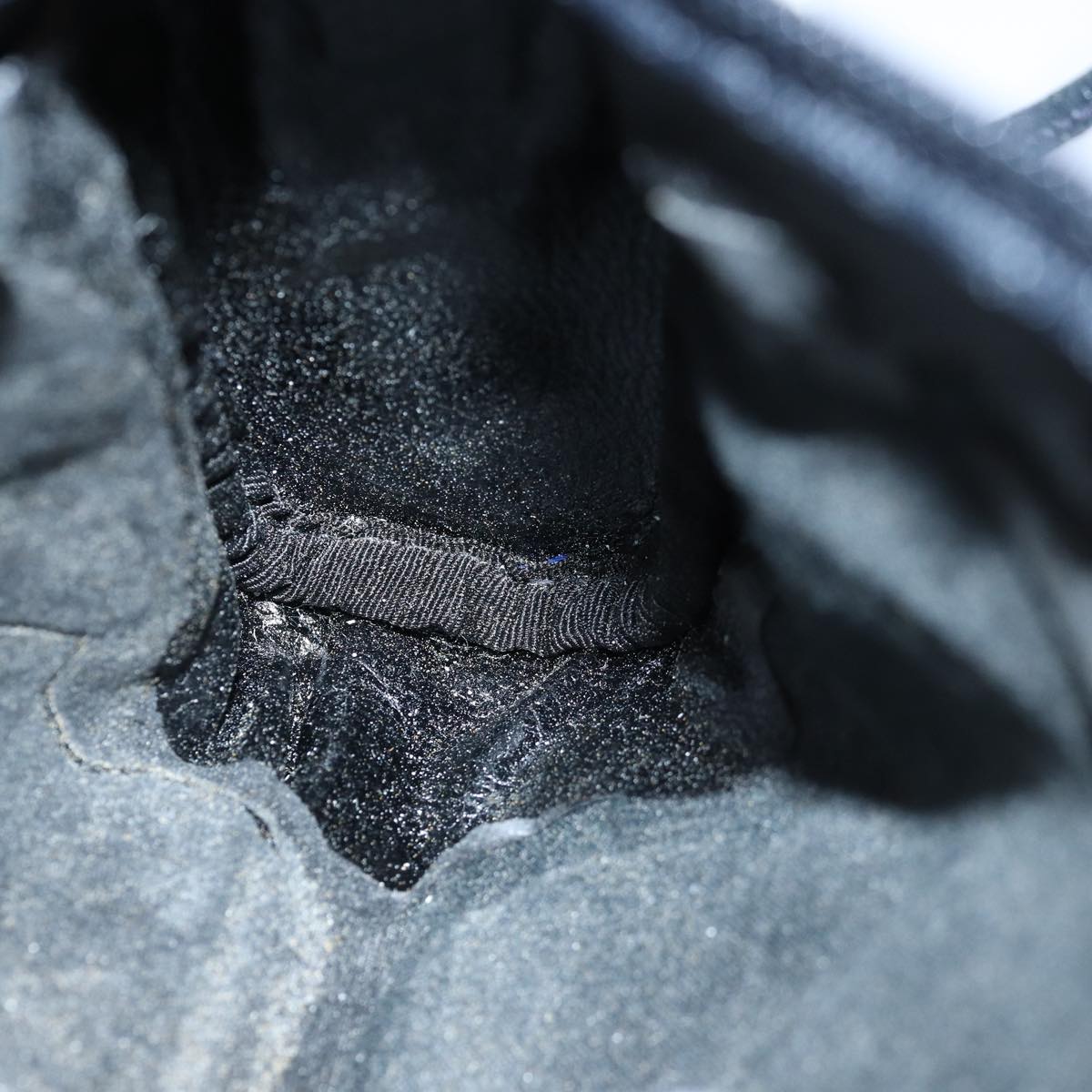 FENDI Zucchino Canvas Shoulder Bag Coated Canvas White Navy Auth 71558