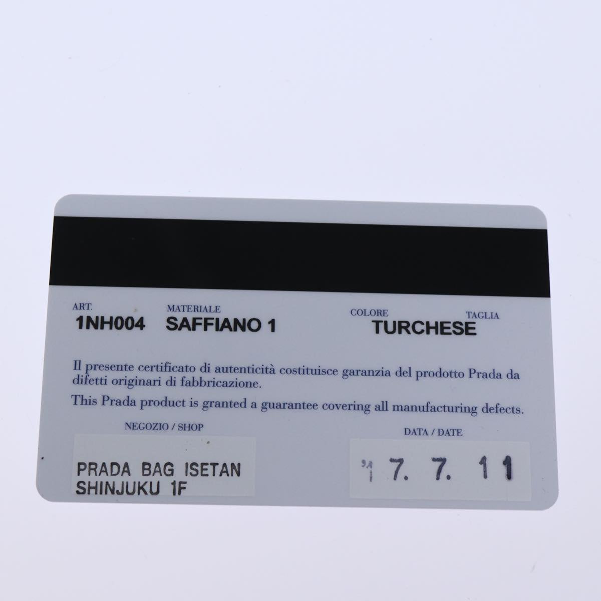 PRADA Accessory Pouch Safiano leather Blue Auth 71575A