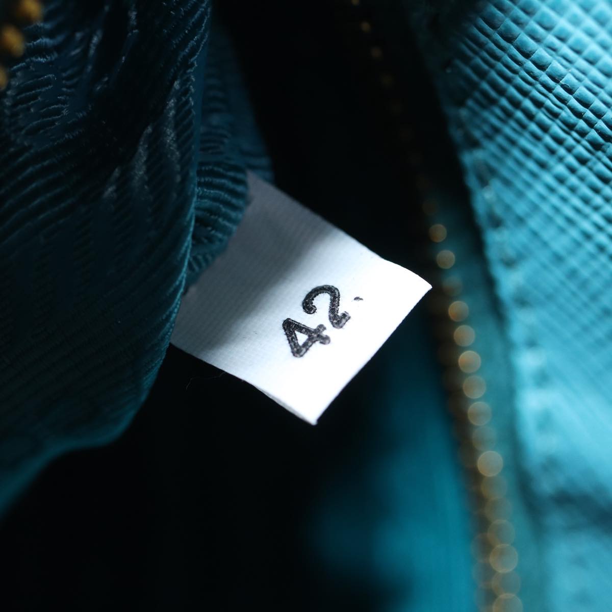 PRADA Accessory Pouch Safiano leather Blue Auth 71575A