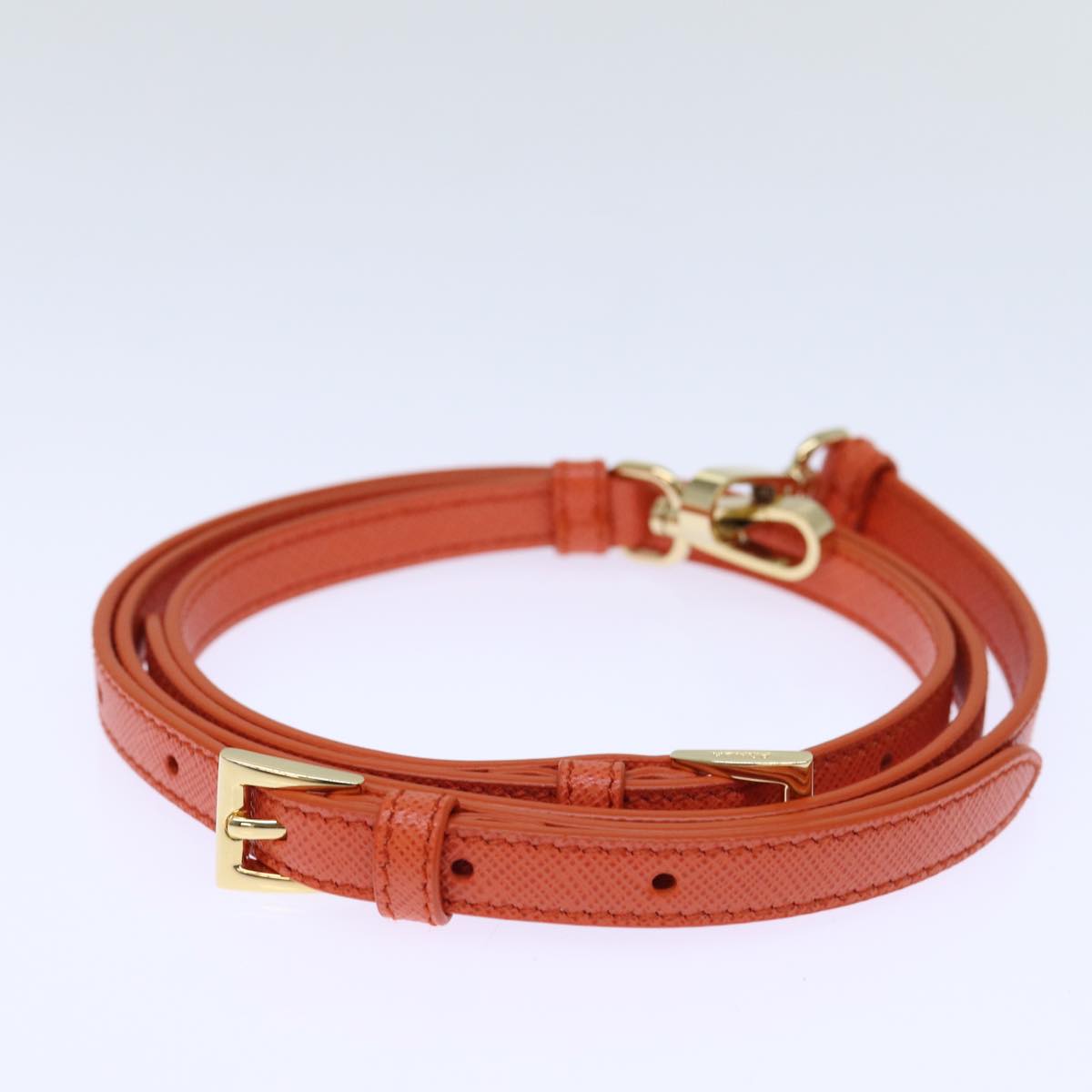 PRADA Hand Bag Canvas 2way Orange Auth 71577SAM