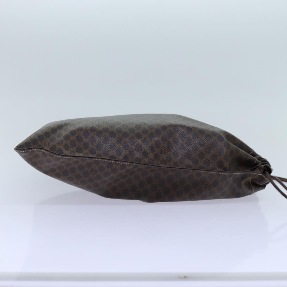 CELINE Macadam Canvas purse Pouch PVC Brown Auth 71887