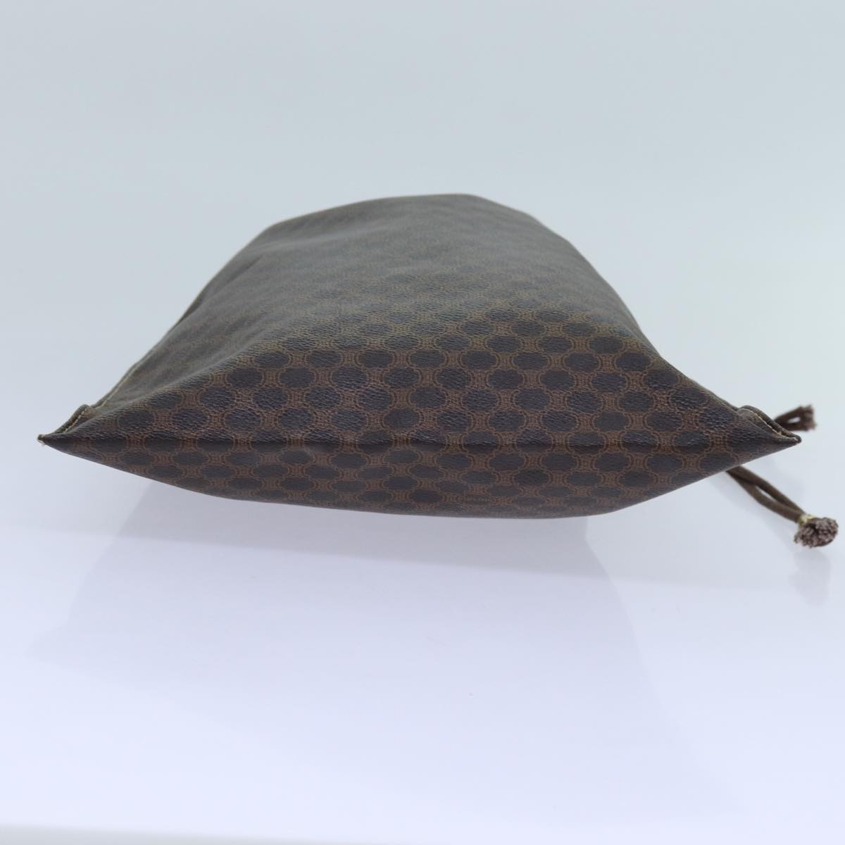 CELINE Macadam Canvas purse Pouch PVC Brown Auth 71887