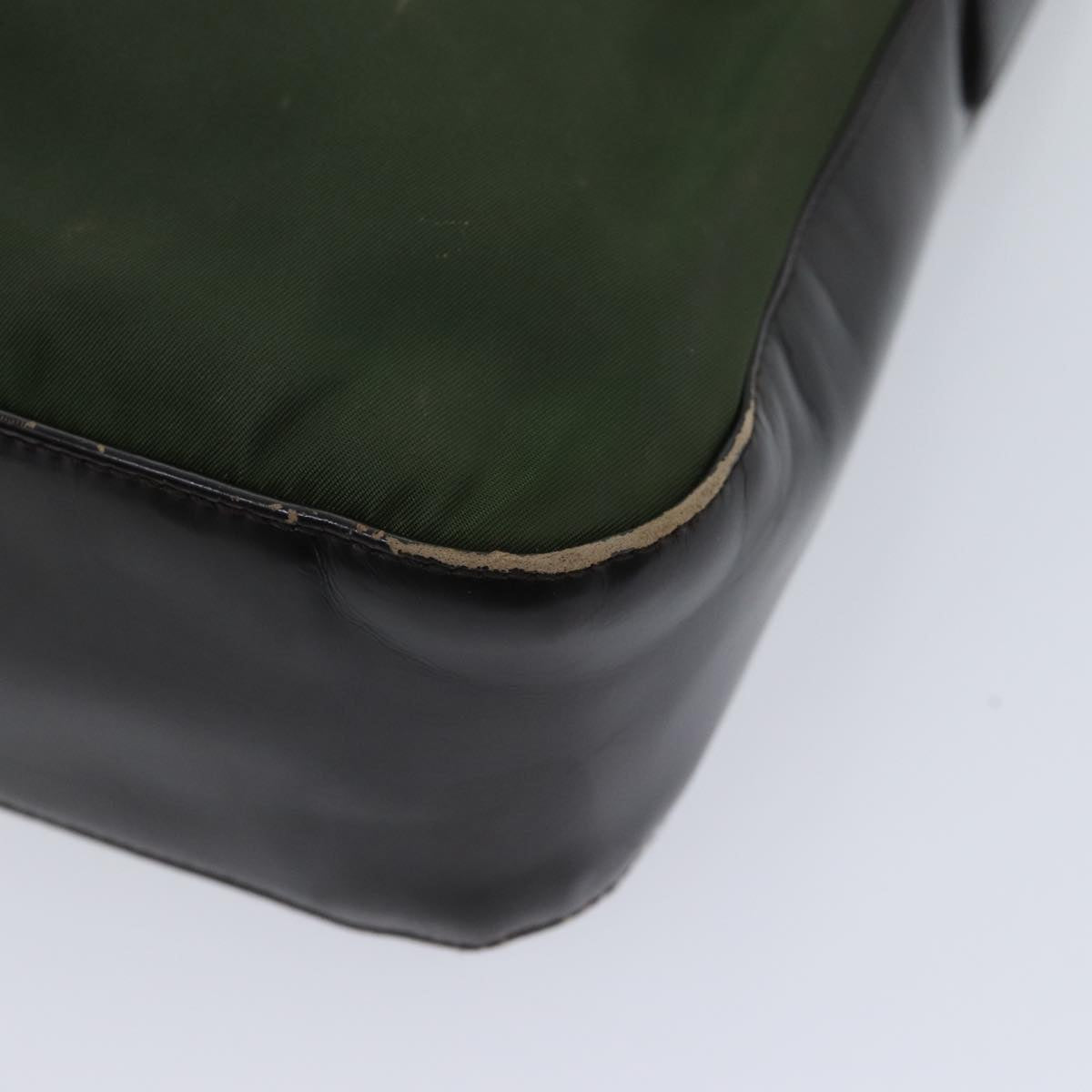 PRADA Shoulder Bag Nylon Khaki Auth 72009