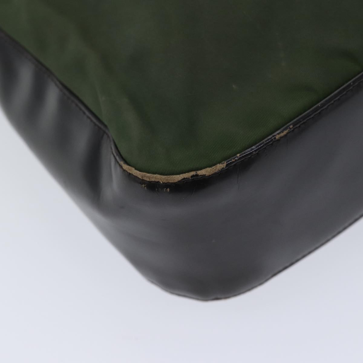 PRADA Shoulder Bag Nylon Khaki Auth 72009