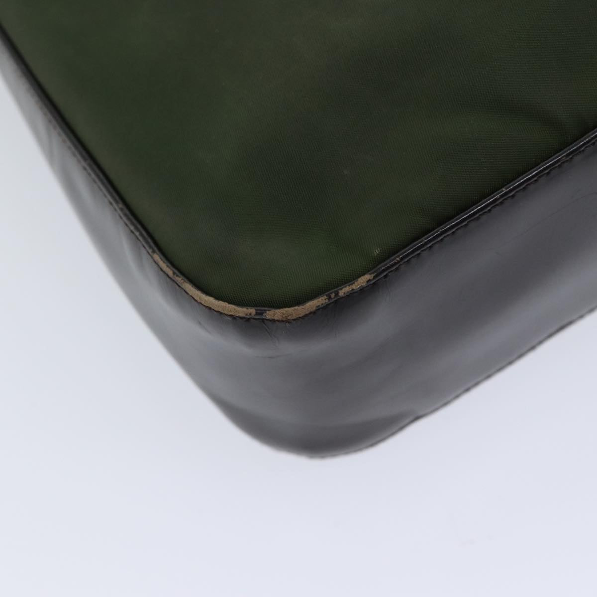 PRADA Shoulder Bag Nylon Khaki Auth 72009