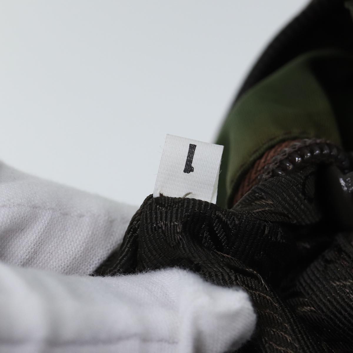 PRADA Shoulder Bag Nylon Khaki Auth 72009