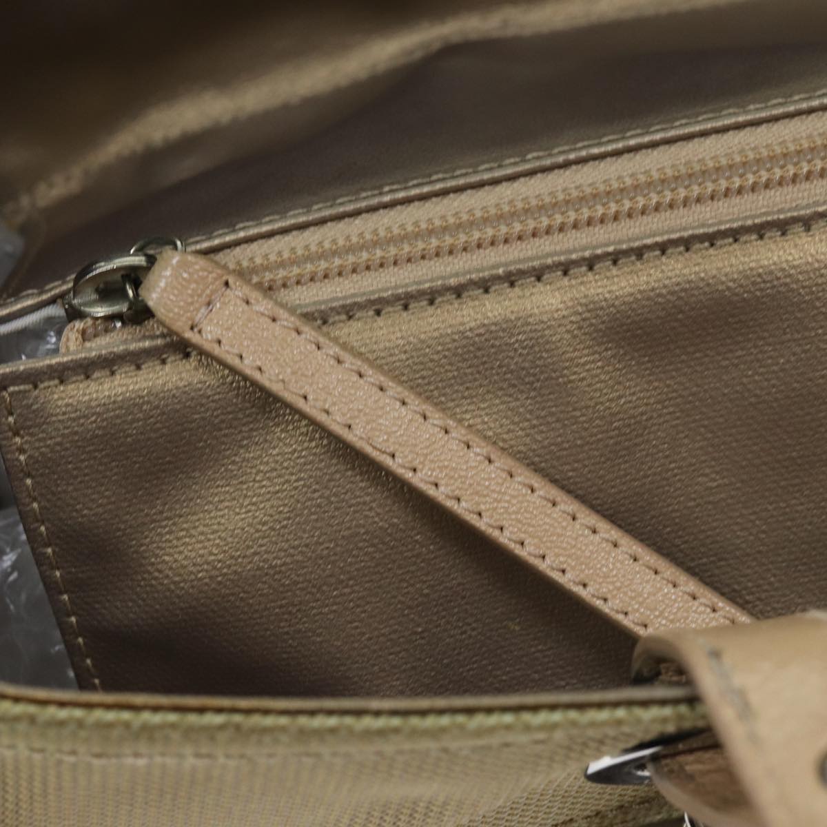 CHANEL Wild Stitch Tote Bag Leather Beige CC Auth 72149