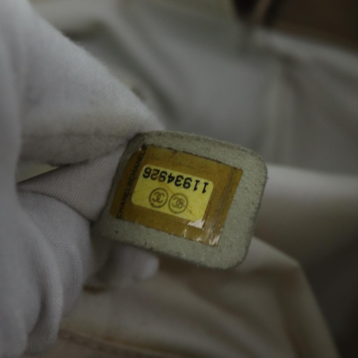 CHANEL Wild Stitch Tote Bag Leather Beige CC Auth 72149