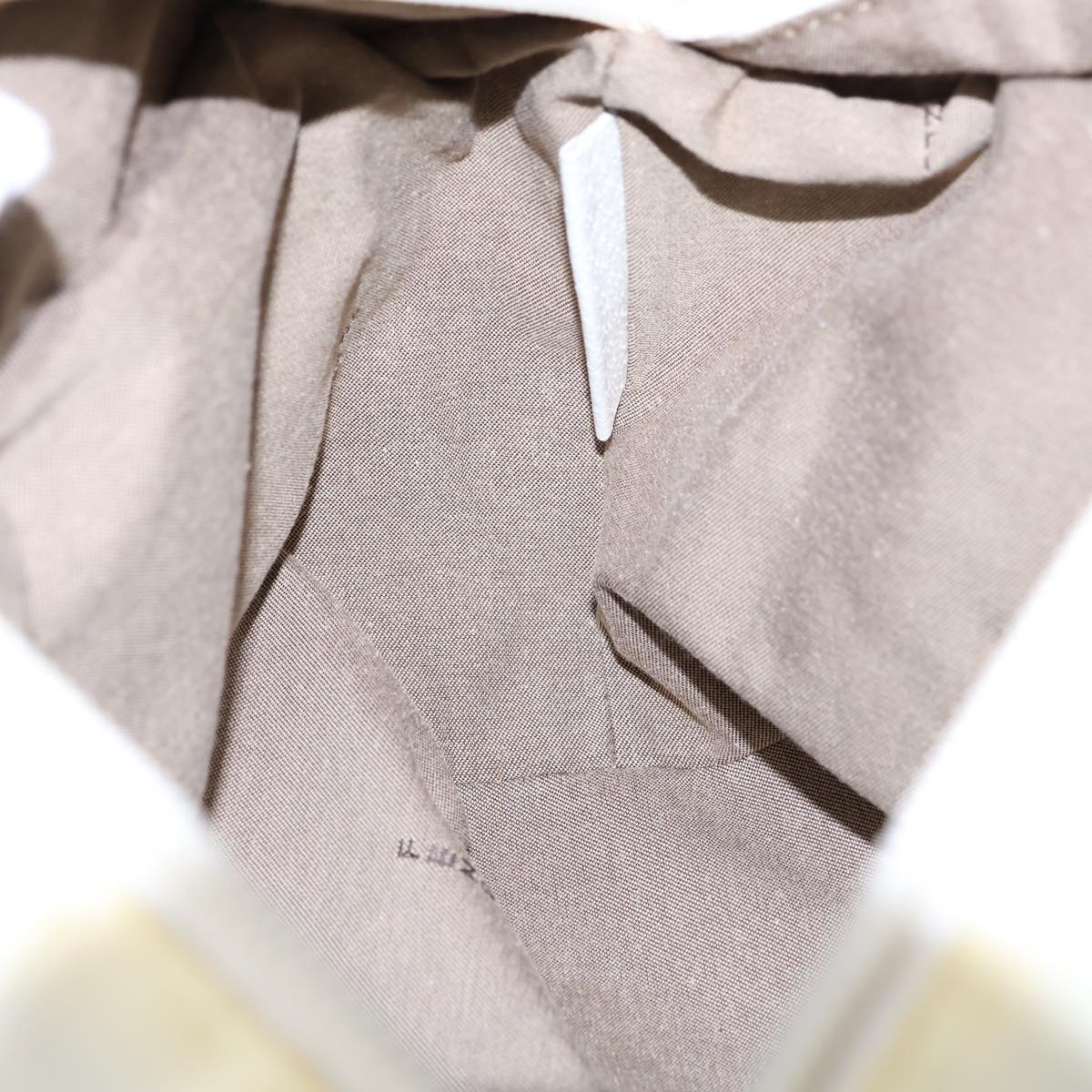 FENDI Zucca Canvas Hand Bag Nylon White Auth 72631