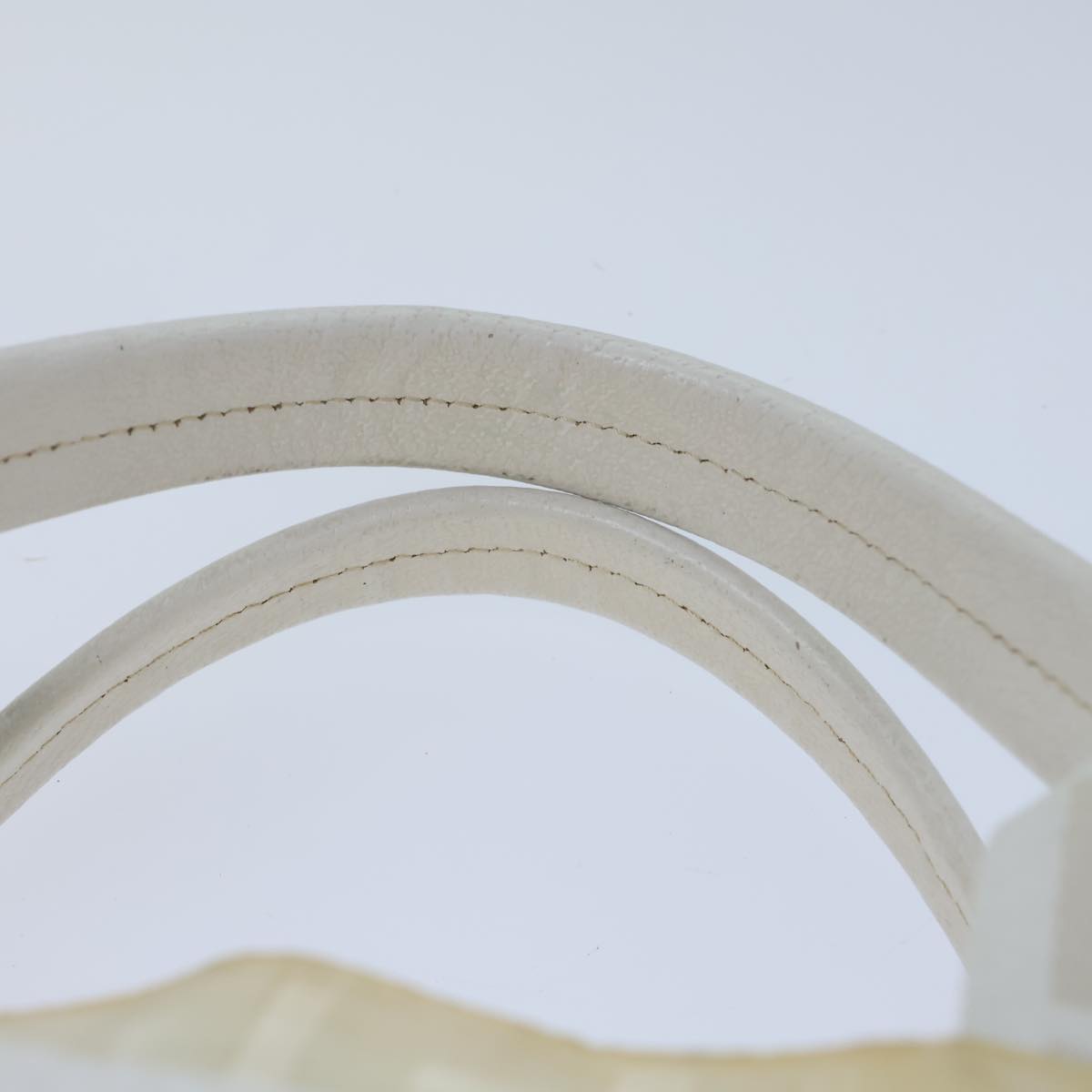 FENDI Zucca Canvas Hand Bag Nylon White Auth 72631