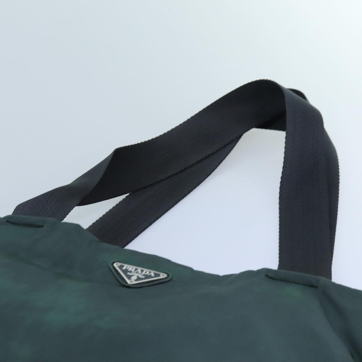 PRADA Tote Bag Nylon Green Auth 72777