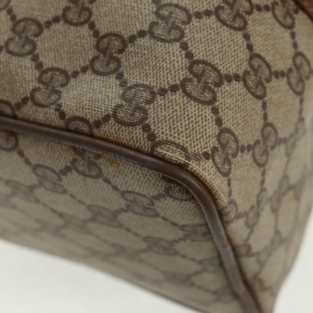GUCCI GG Supreme Web Sherry Line Bag PVC Beige Green Red 58 02 007 Auth 72785