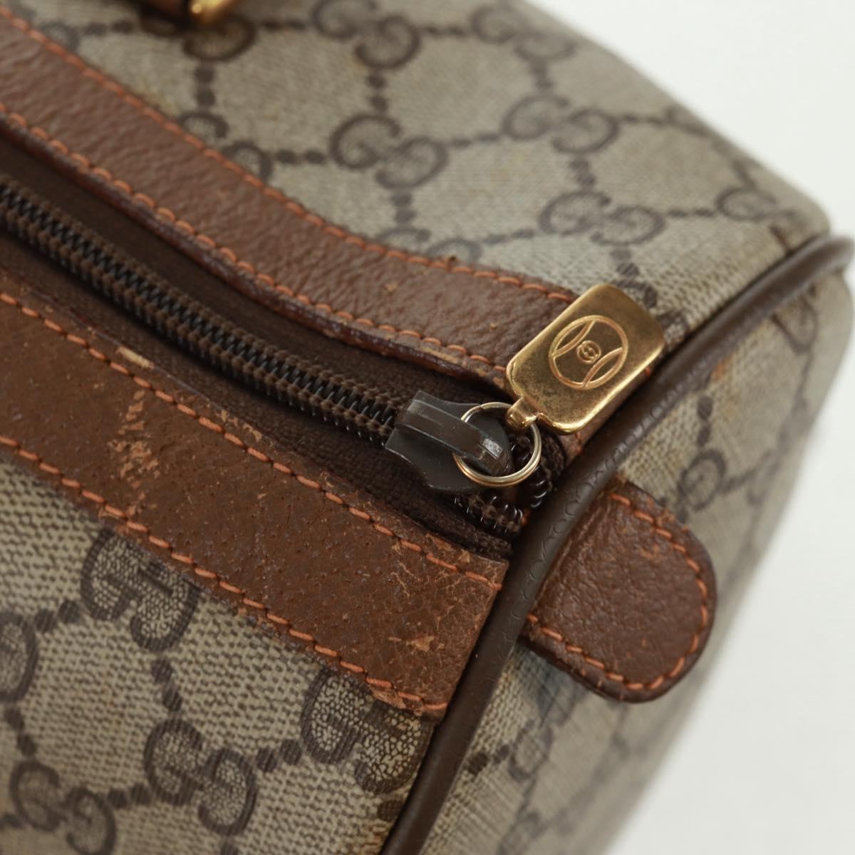 GUCCI GG Supreme Web Sherry Line Bag PVC Beige Green Red 58 02 007 Auth 72785