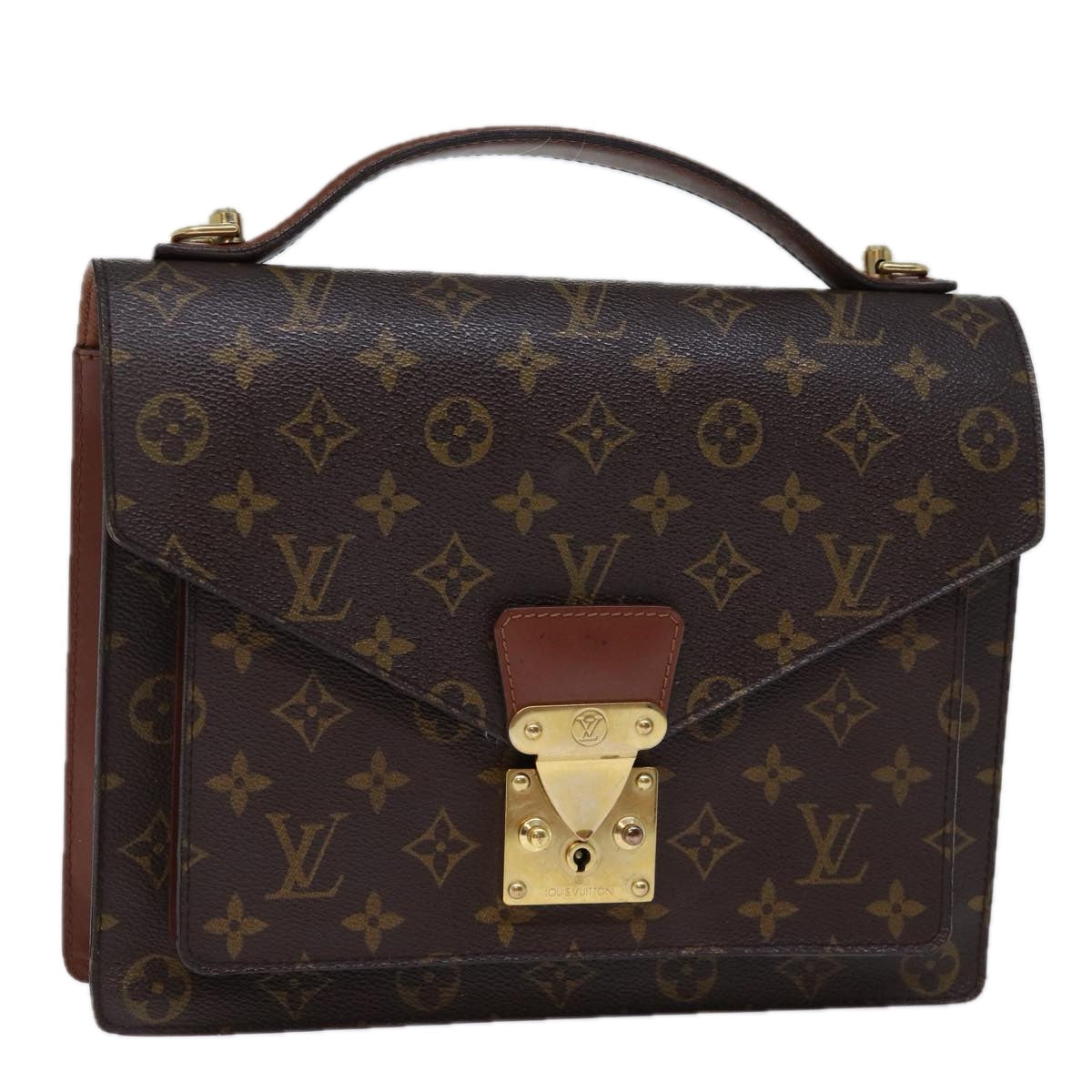 LOUIS VUITTON Monogram Monceau 28 Hand Bag 2way M51185 LV Auth 72798