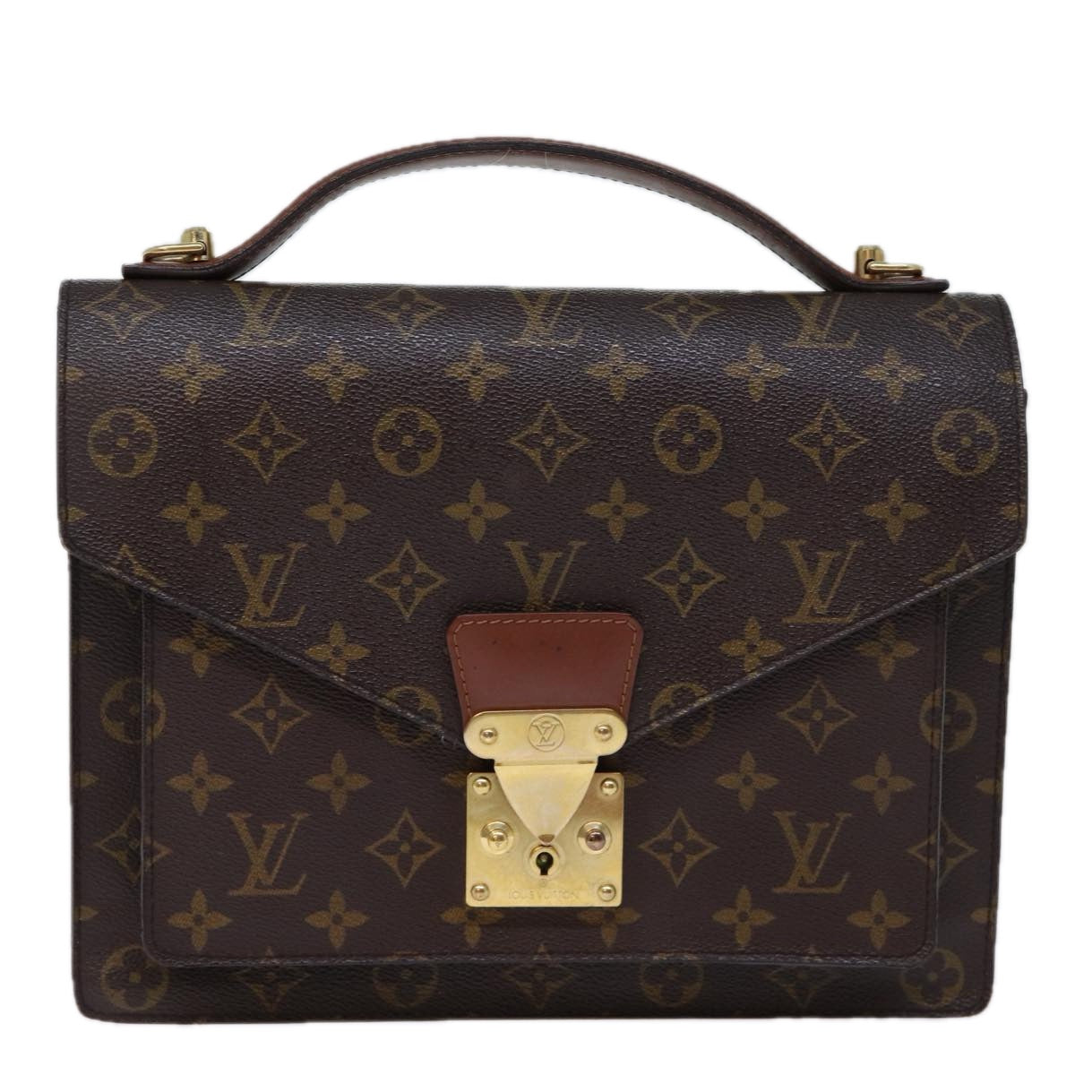 LOUIS VUITTON Monogram Monceau 28 Hand Bag 2way M51185 LV Auth 72798