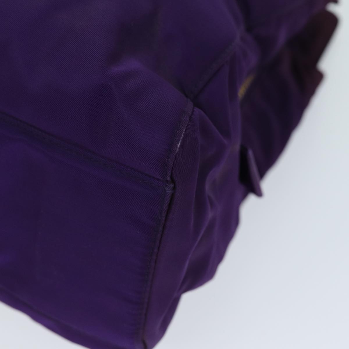 PRADA Chain Shoulder Bag Nylon Purple Auth 72859