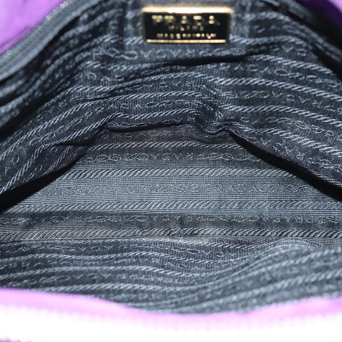 PRADA Chain Shoulder Bag Nylon Purple Auth 72859