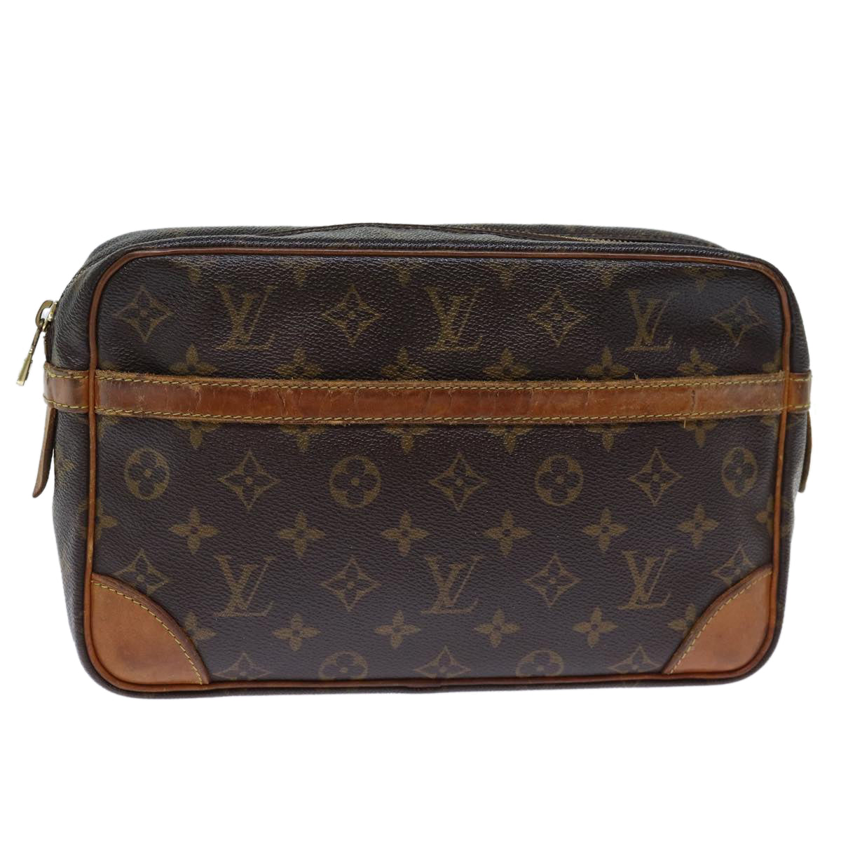 LOUIS VUITTON Monogram Compiegne 28 Clutch Bag M51845 LV Auth 72900